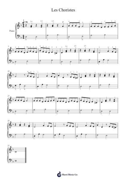 Les Choristes Sheet Music by Bruno Coulais-Arr.Alruth