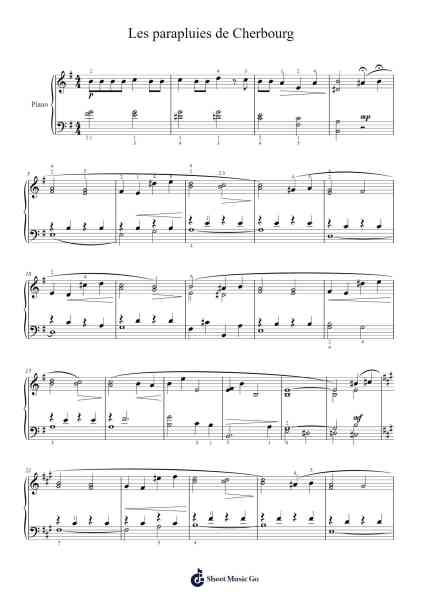 Les parapluies de Cherbourg Sheet Music by Michel Legrand-Arr.Dilliz Woolfsil