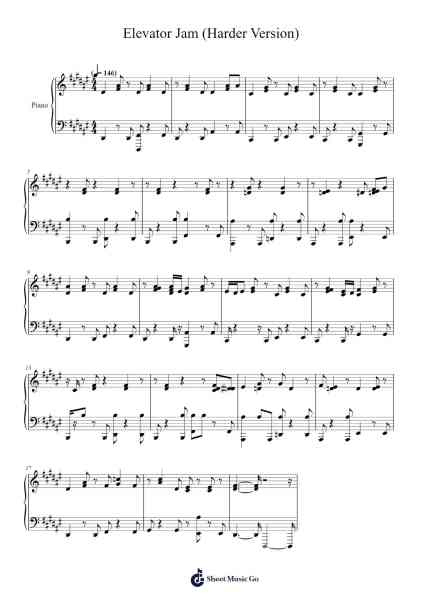 Elevator Jam (Harder Version) Sheet Music by LSPLASH-Arr.Reedthey Zeway