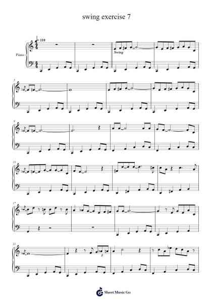 swing exercise 7 Sheet Music by Dietmar Steinhauer-Arr.Hearstlynch