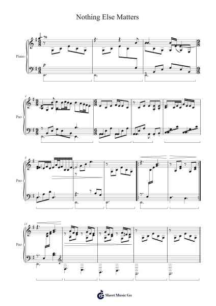 Nothing Else Matters Sheet Music by Metallica-Arr.Yvettenat Iveshall
