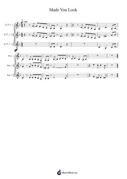 Made You Look Sheet Music by Meghan Trainor-Arr.Glacarr