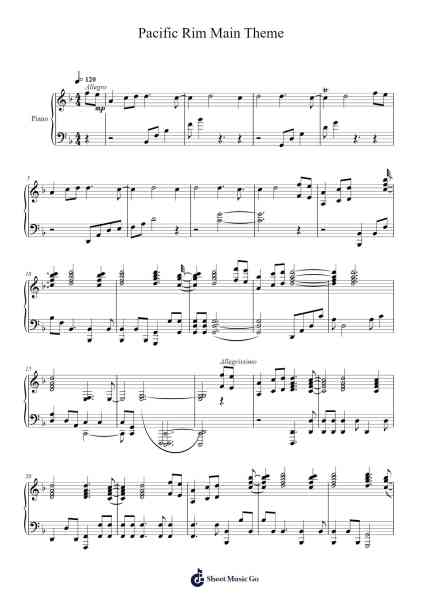 Pacific Rim - Main Theme Sheet Music by undefined-Arr.Franling Godrwood