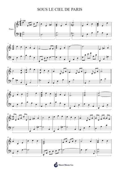 Sous le ciel de Paris Sheet Music by Hubert Giraud-Arr.Cliffcam Whbill