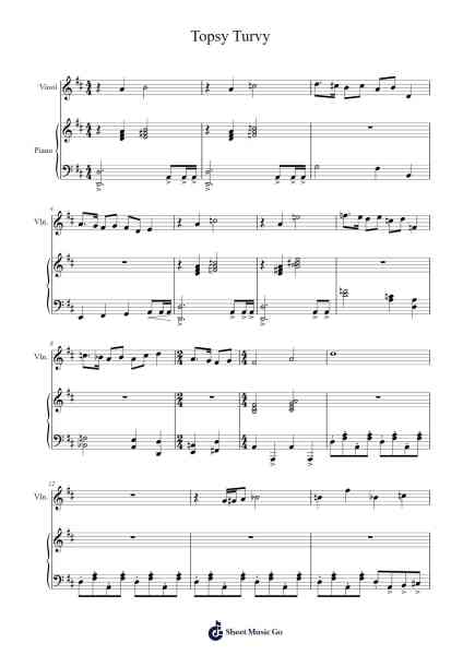 Topsy Turvy Sheet Music by Alan Menken-Arr.Campleign Eli
