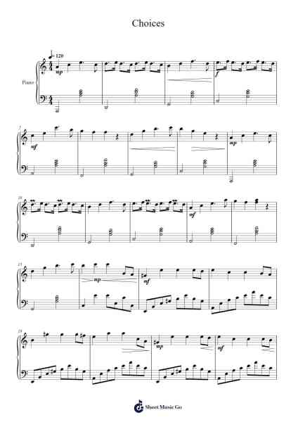 Choices Sheet Music by Yvesmeg Todrey-Arr.Wilheldad Carqe