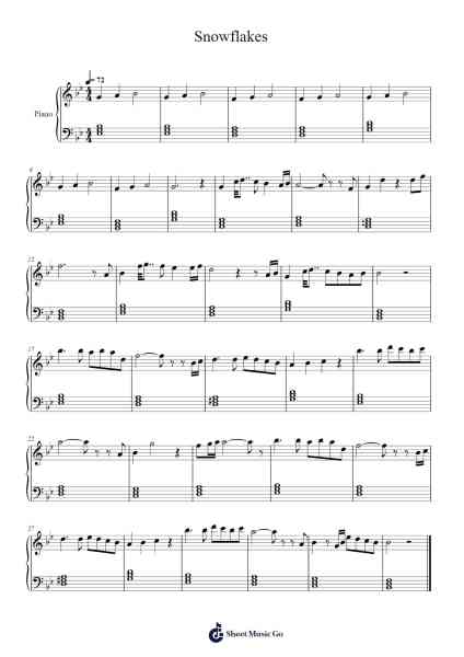 Snowflakes Sheet Music by Shoji Meguro-Arr.Crybe Hickssia