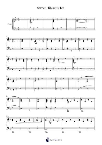 Sweet Hibiscus Tea Sheet Music by Penelope Scott-Arr.Copharine