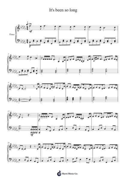 It's been so long Sheet Music by The Living Tombstone-Arr.Louiste