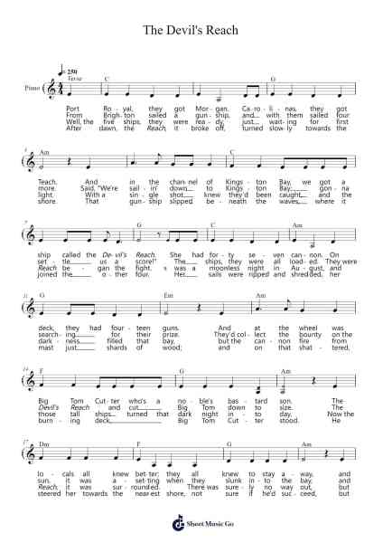 The Devil's Reach Sheet Music by The Jolly Rogers-Arr.Jersharp