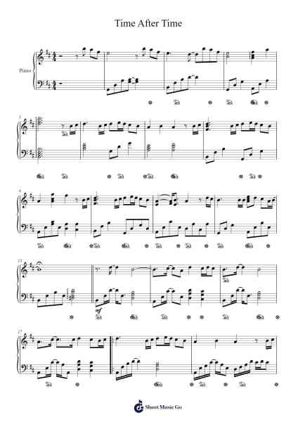 Time after time Sheet Music by 大野愛果-Arr.Milllas