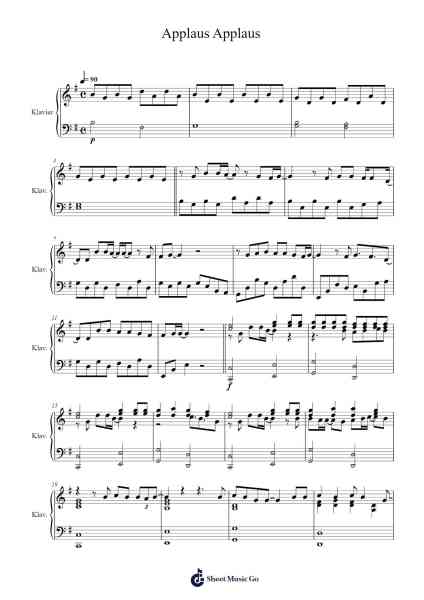 Applaus Applaus Sheet Music by Sportfreunde Stiller-Arr.Lawwald