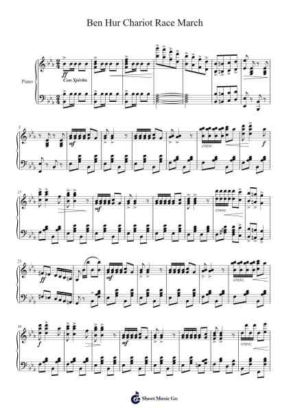 Ben Hur Chariot Race March Sheet Music by Edward Taylor Paull-Arr.Hagchel Perpel