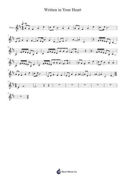 Written in Your Heart Sheet Music by Megan Cavallari-Arr.Chrislus Edtience