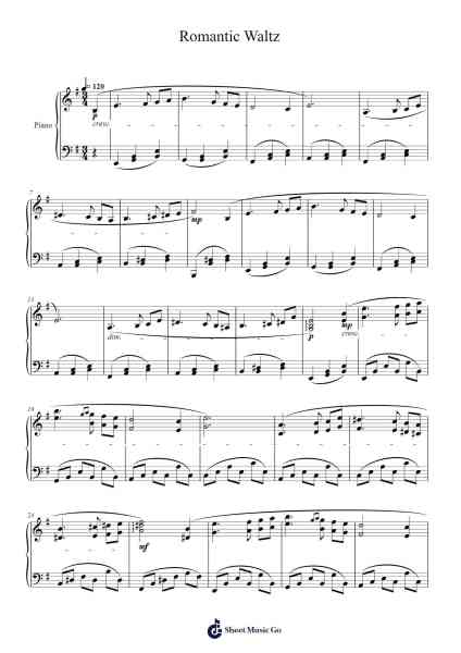 Romantic Waltz Sheet Music by Masao Aichi-Arr.Brewsriah Lesrald
