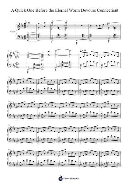 A Quick One Before the Eternal Worm Devours Connecticut Sheet Music by Have a Nice Life - LSEG on Youtube-Arr.Leamorse Tayh