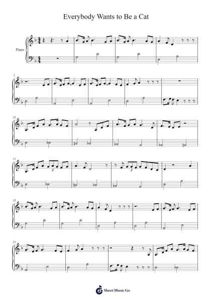 Everybody Wants to Be a Cat Sheet Music by undefined-Arr.Inmark Ausbrooke