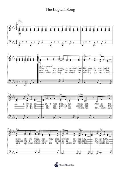 The Logical Song Sheet Music by Supertramp-Arr.Genus