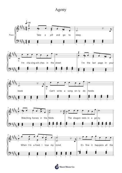 Agony Sheet Music by Yung Lean-Arr.Lanps Gailkyle