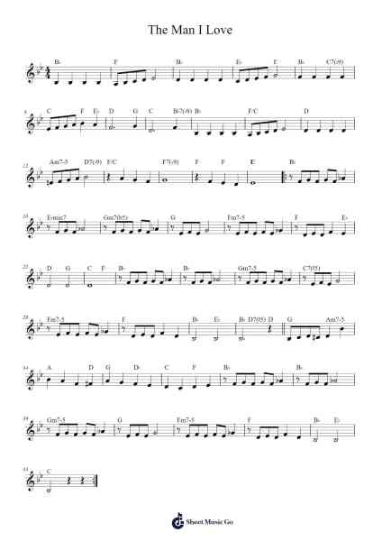 The Man I Love Sheet Music by George Gershwin-Arr.Webbkay