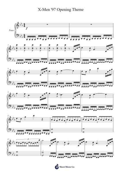 X-Men '97 Opening Theme Sheet Music by The Newton Brothers/Ron Wasserman-Arr.Fagee