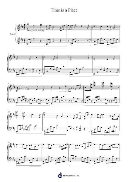 Time is a Place Sheet Music by Kan Gao-Arr.Polwer Sharpger