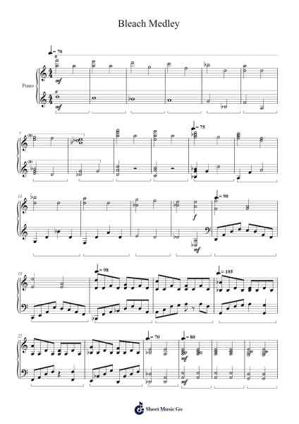 Bleach Medley Sheet Music by Whitlus Houschols-Arr.Peay