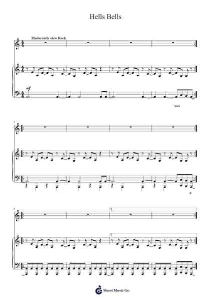 Hells Bells Sheet Music by AC/DC-Arr.Ukuk Behill