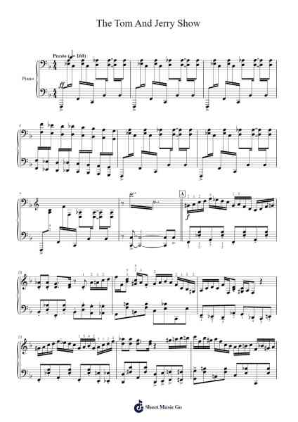 The Tom And Jerry Show Sheet Music by Hiromi Uehara-Arr.Chrisdys