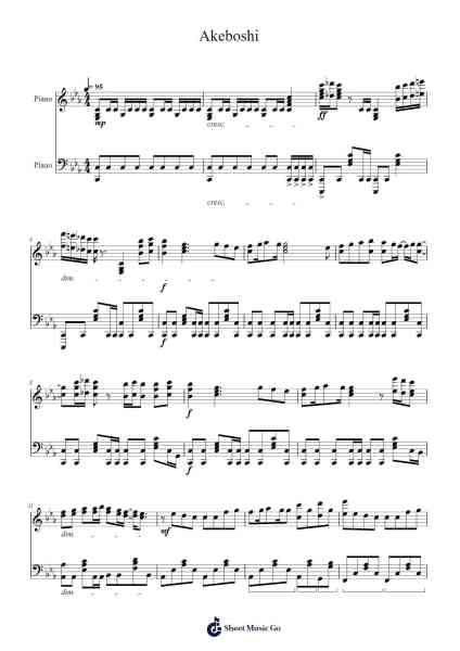Akeboshi Sheet Music by LiSA-Arr.Hoywoolf Lindses