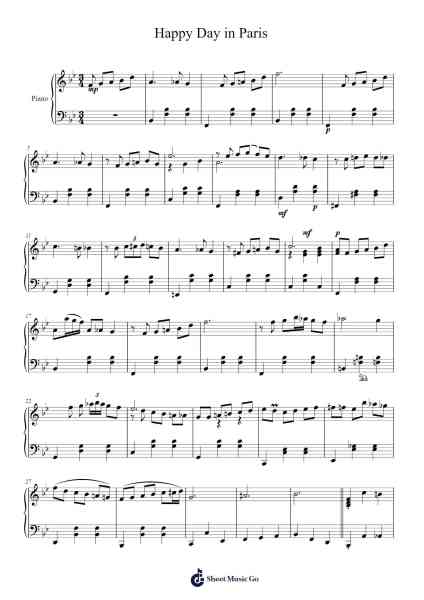 Happy Day in Paris Sheet Music by French Cafe 24 x 7-Arr.Simpbrown