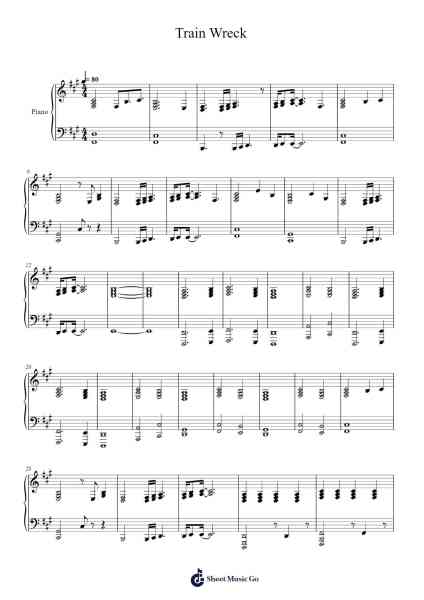Train Wreck Sheet Music by James Arthur-Arr.Dywalsh Barster