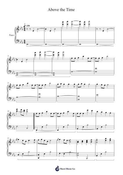 Above the Time Sheet Music by IU-Arr.Restan