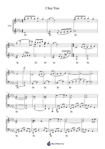 I See You Sheet Music by James Horner-Arr.Milesbloor