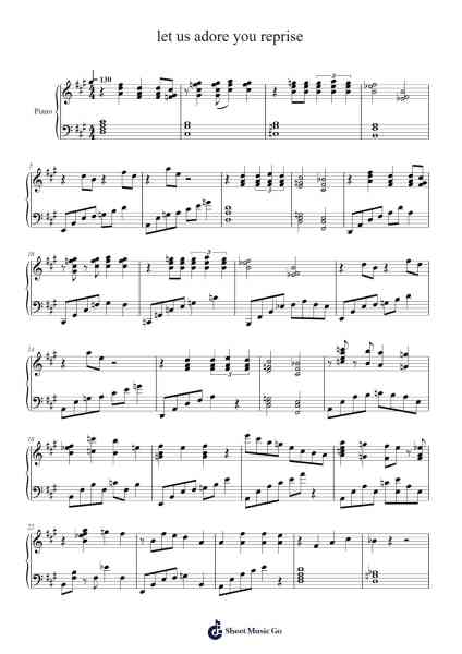 let us adore you reprise Sheet Music by Misc Cartoons-Arr.Megreau Readeries