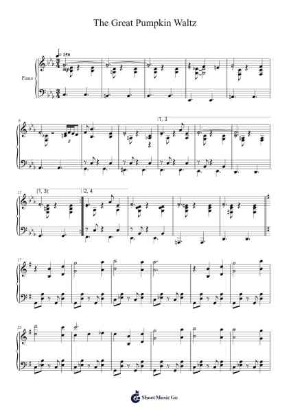 The Great Pumpkin Waltz Sheet Music by Vince Guaraldi-Arr.Mattvey Chilrick