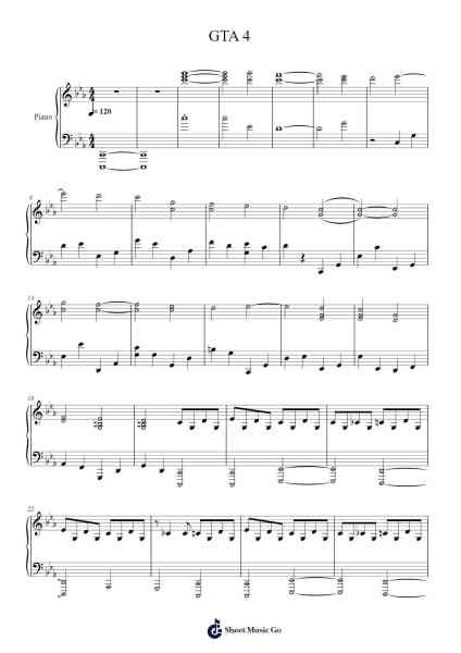 GTA 4 Sheet Music by yosuasidabuta-Arr.Earlfay Joyceraine