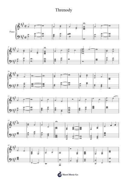 Threnody Sheet Music by Goldmund-Arr.Elboyce