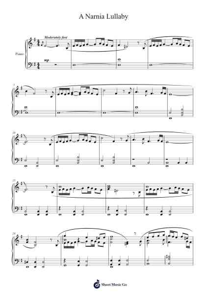 A Narnia Lullaby Sheet Music by Harry Gregson-Williams-Arr.Franfield Pricecil