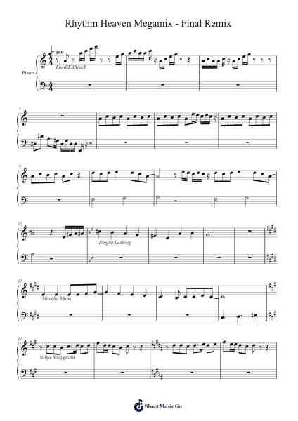 Rhythm Heaven Megamix - Final Remix Sheet Music by 松前真奈美-Arr.Virgreg