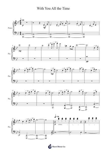 With You All the Time Sheet Music by Alice and Jack-Arr.Greengrant Darvice