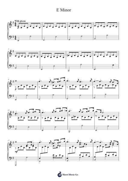 E Minor Sheet Music by Callum Ware-Arr.Efbooth Borgfe