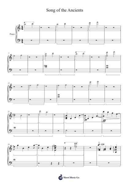 Song of the Ancients Sheet Music by undefined-Arr.Yulejah
