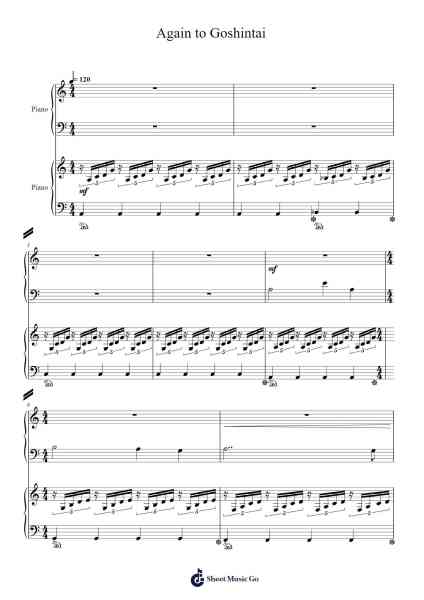 Again to Goshintai Sheet Music by RADWIMPS-Arr.Gorale Wattia