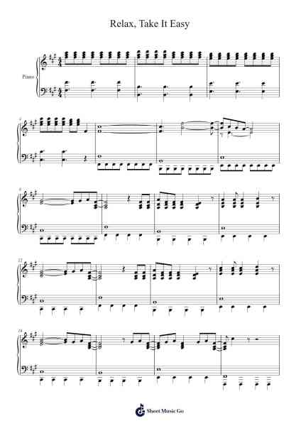 Relax, Take It Easy Sheet Music by Mika-Arr.Willmand Dundre