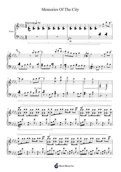Memories Of The City Sheet Music by Shoji Meguro-Arr.Bunharine Coftroy