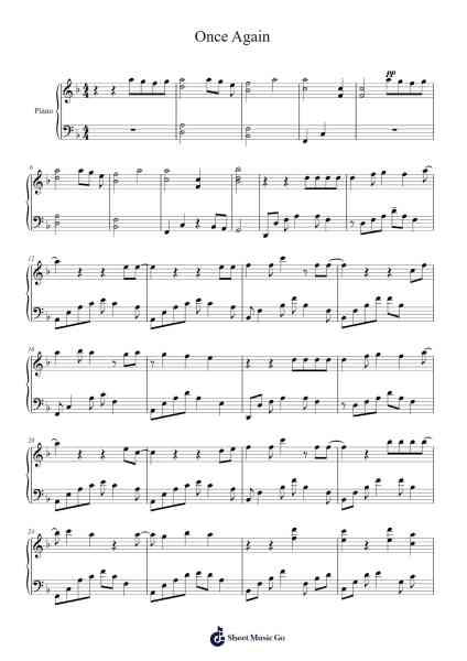 Once Again Sheet Music by Kim Na Young-Arr.Fordlome
