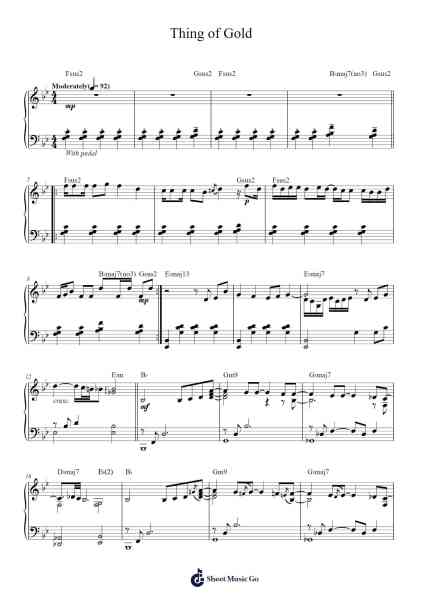 Thing of Gold Sheet Music by Snarky Puppy-Arr.Olch