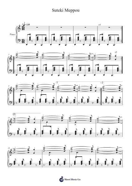 Suteki Meppou Sheet Music by Satoru Kōsaki-Arr.Longbohm