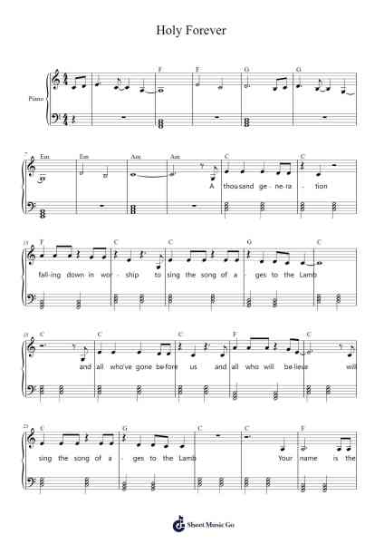 Holy Forever Sheet Music by Chris Tomlin-Arr.Kentfred